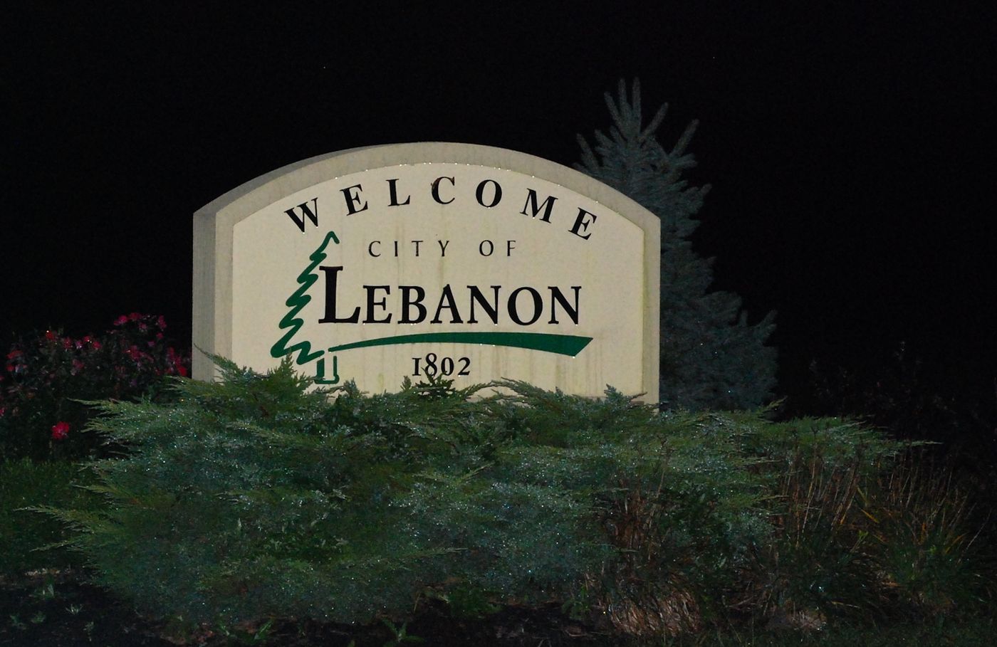 A residential street in Lebanon, Ohio