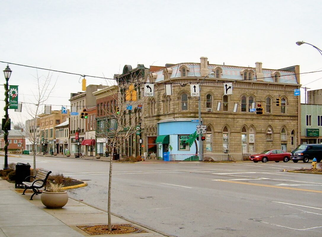 A residential street in Xenia, Ohio