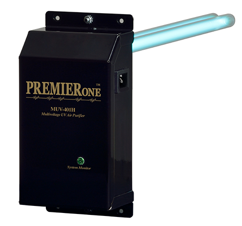 Whole-home air purifier installed on a system