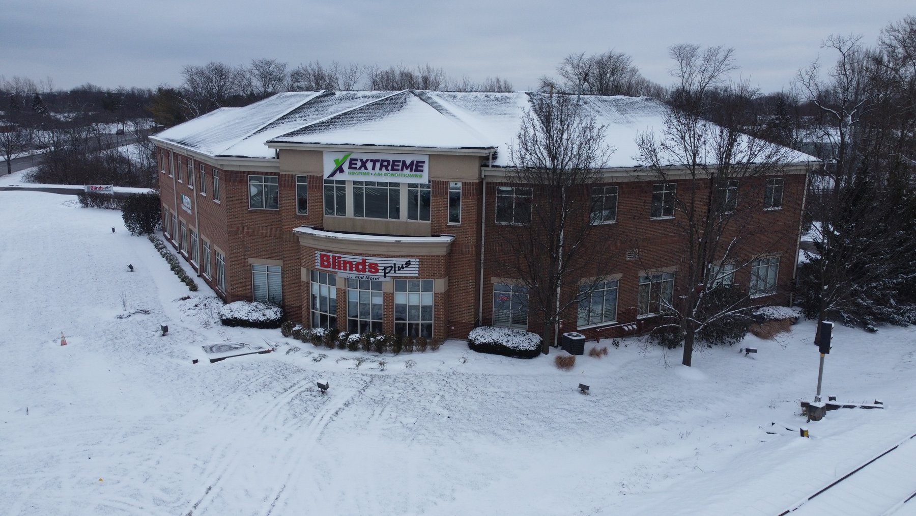 The Extreme Heating, Air, Plumbing office building on Tylersville Road in Mason, Ohio