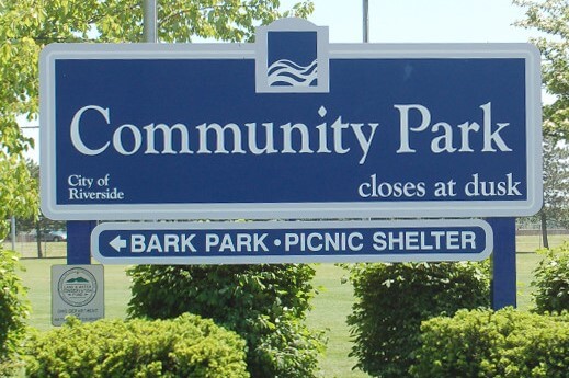 Park Sign in Riverside